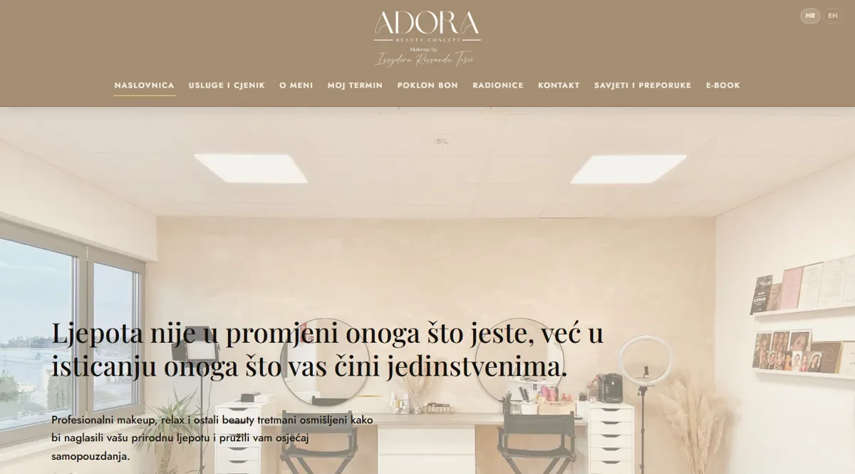 Adora Beauty Concept — web stranica