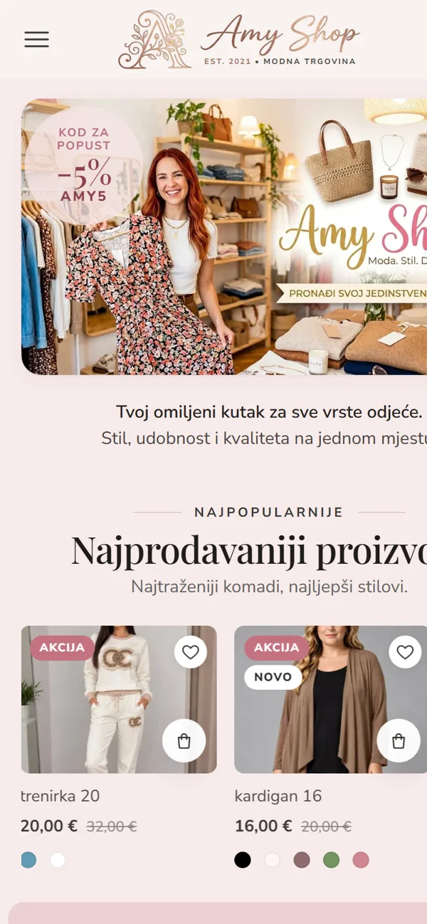 AmyShop — web shop